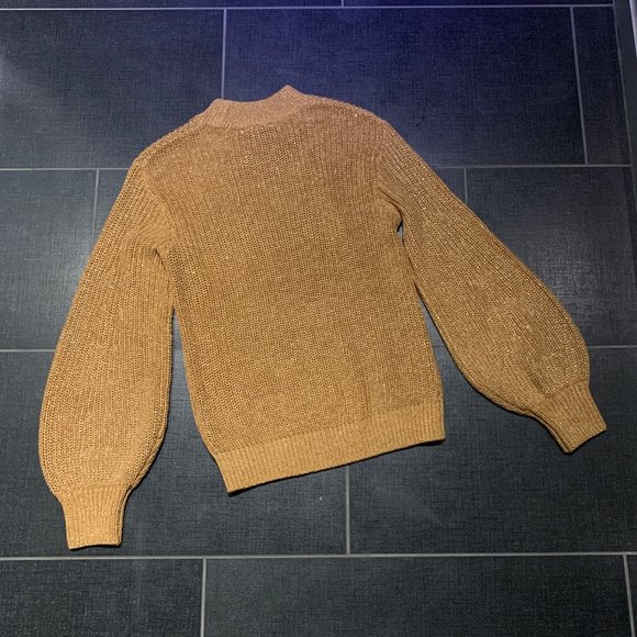 H&M Wide Sleeve Metallic Camel Knit Sweater - Picture 7 of 11
